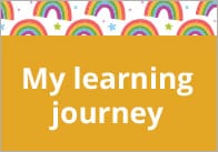 Rainbow Themed Learning Journey Cover (Editable)