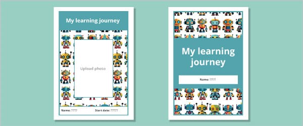 Robot Themed Learning Journey Cover (Editable)