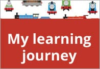 Train Themed Learning Portfolio Cover (Editable)