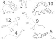 Dinosaur Role, Add & Colour Maths Game