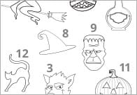 Halloween Role, Add & Colour Maths Game