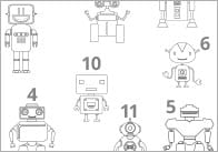 Robot Role, Add And Colour Maths Game