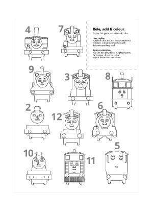 Train Role, Add & Colour Maths Game