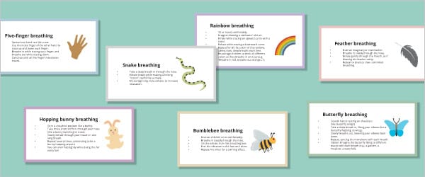 Breathing Techniques for Children – Free Printable Cards