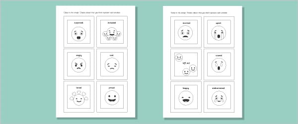 Free Emotion Colouring Activity - PSED Printable