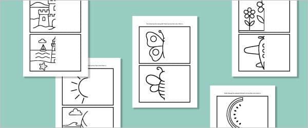 Free Summer “Complete the Picture” Printable – 10 Fun Drawing & Colouring Sheets